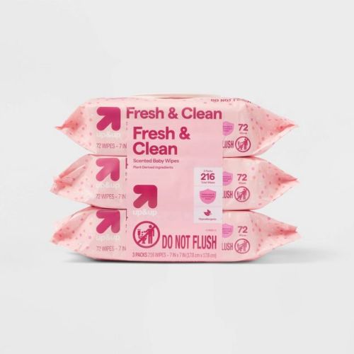 Fresh & Clean Scented Baby Wipes - 3pk/216ct - Up&up™