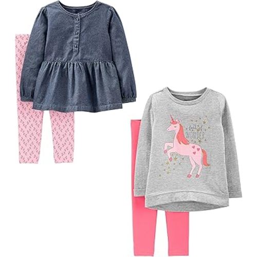 Simple Joys by Carter's girls 4-piece Playwear Set