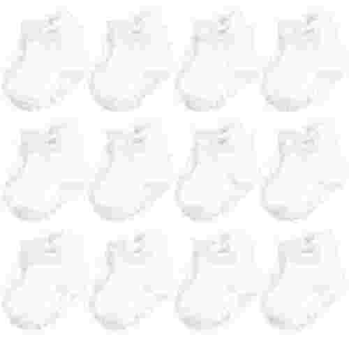 Hudson Baby Unisex Baby Non-Skid No-Show Socks, White, 0-6 Months