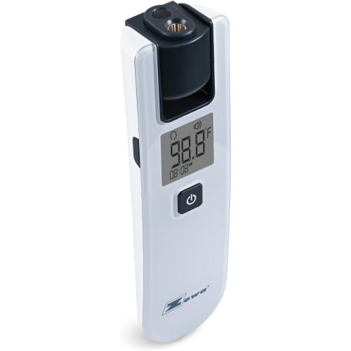 Zewa 4-Way Rotating Infrared Thermometer | Forehead Non-Touch Technology | Fast 1-Second Reading | Distance Detection | LCD 3-Color Display | Memory Recall | Measures Person & Objects
