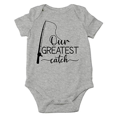 AW Fashions Our Greatest Catch Baby Bodysuit Funny Adorable Infant Romper Outfit Cute Clothing Boys Girls