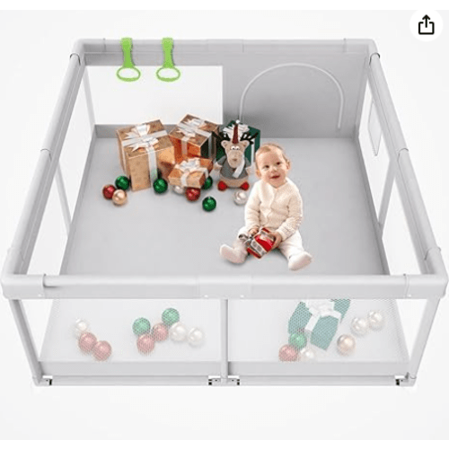 Baby Playpen, 47x47 in Small Play Pen,Toddler Playpen for Apartment,Play Yard,Activity Fence, Extra Large Baby Playard