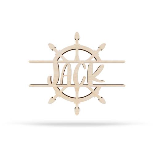 Personalized Nautical theme Sign, Baby Name Sign, Ocean theme, Wood Sign, Nursery Wall Art, Baby Shower Gift, Ship Wheel Name Sign, Nursery