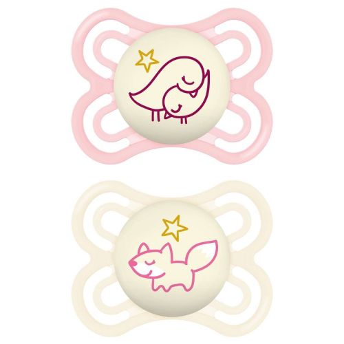 Mam Perfect Night Pacifier 0-6m - 2pk - Girl