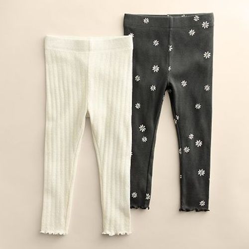 Baby & Toddler Girl Little Co. by Lauren Conrad 2-Pack Lettuce Edge Leggings