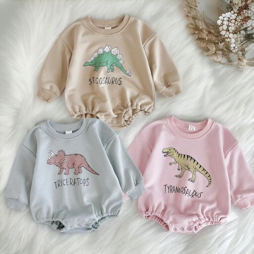 Cute Dinosaur Baby Romper - Stegosaurus