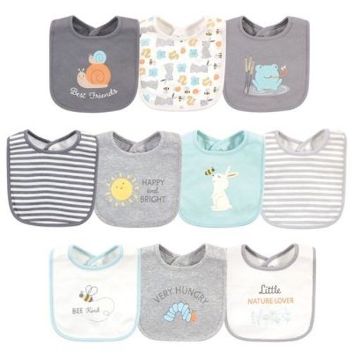 Hudson Baby Infant Boy Cotton Bibs, Best Friends, One Size