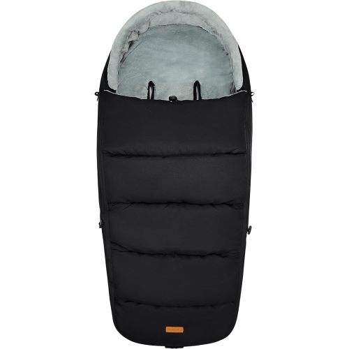 Stroller Footmuff | Warm Stroller Bunting Bag for Baby & Toddler | Cozy Baby Winter Sleeping Bag for Cold Weather Outdoors | Universal Foot Muff for UppaBaby, Nuna, BOB, Jogger, Graco..(6M-4T, Black)