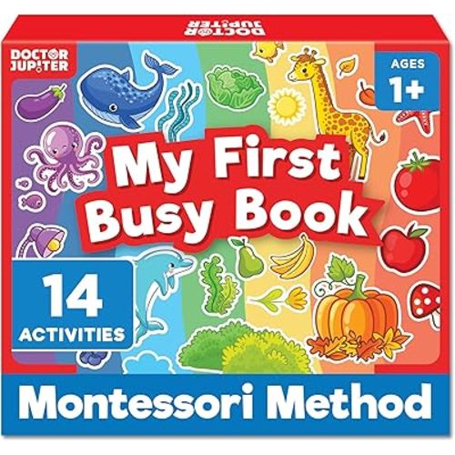 Doctor Jupiter My First Montessori Busy Book for Toddlers 1+ Year Olds | Preschool Learning Activities - Educational Travel Toys | Birthday Gift for Boys & Girls Ages 1,2,3