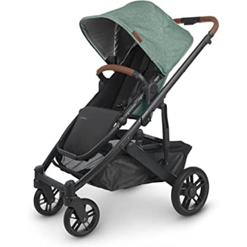 UPPAbaby Cruz V2 Stroller in Gwen (Green Melange/Carbon/Saddle Leather)
