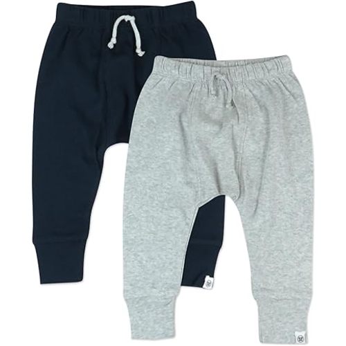 Multipack Honest Pants Joggers Pull on 100% Organic Cotton Navy (3-6M)