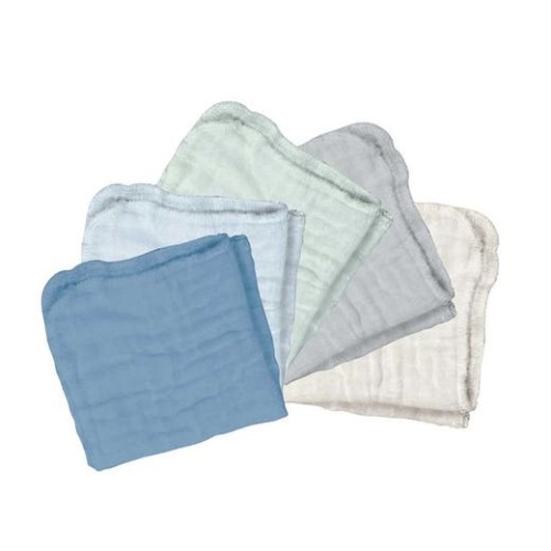Green Sprouts Blueberry Organic Cotton Muslin Burp Cloths 5 pack | Co-op Market