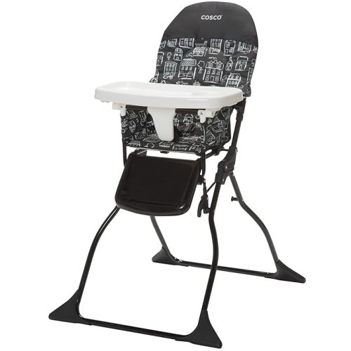 Cosco Kids Highchair for Baby, Simple Foldable High Chair, Convenient, Lightweight, and Compact Design, Mapleton