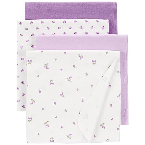 Carter's Baby 4-Pack Receiving Blankets (Purple)