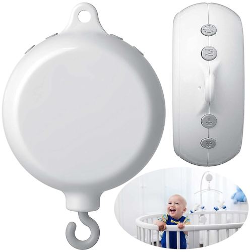 Yeshone Mobile Baby Music Box Crib Mobile Box with Music Removable Musical Replacement Nursery Motor Rotating Baby Crib Musical Thirty-Five Lullabies Battery Operated
