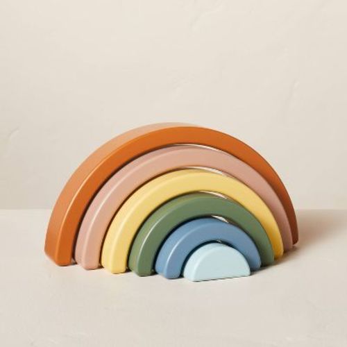 Toy Rainbow Wooden Block Stacker 6pc - Hearth & Hand™ With Magnolia