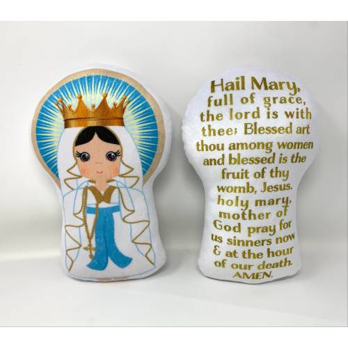 Our Lady of Lourdes Stuffed Doll. Saint Gift. Easter Gift. Baptism. Catholic Baby Gift. Our Lady of Lourdes Gift. Mary Doll. Hail Mary Doll.