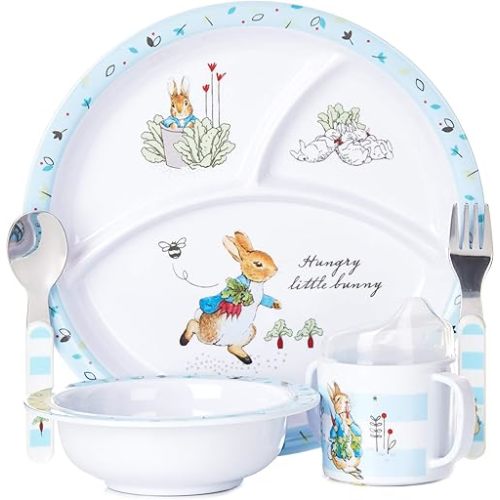 Beatrix Potter Peter Rabbit 5 Piece Melamine Dinnerware Set