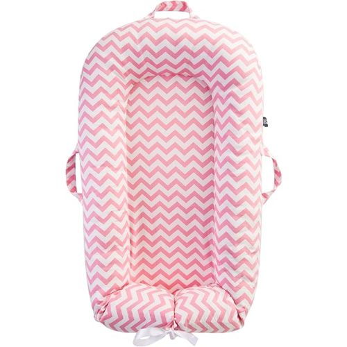 IBraFashion Newborn Lounger Cover - Dock a tot Covers Only 100% Cotton Co Sleeping Nest Sleep Pod Extra Replacement Cover Girls (Fits Dockatot Deluxe+) (Pink Chevron)