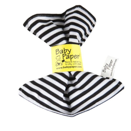 Original Baby Paper - Crinkle Teether and Sensory Toy for Babies and Infants | Black and White Stripes | Non-Toxic, Washable | Great for Baby Showers