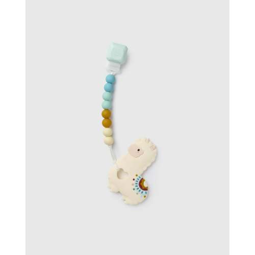 Gem Pacifier Clip Teether Set - Llama