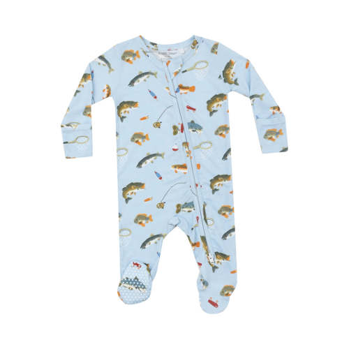 Blue Fishing 2 Way Zipper Footie