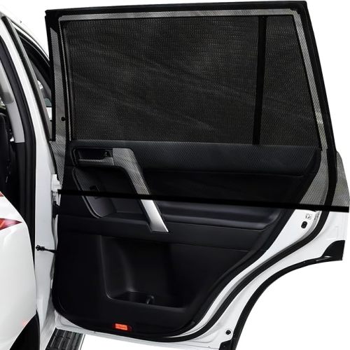 Car Window Shades, 2 Pack Breathable Mesh Car Side Back Window Sun Shades, Stretchy Window Screen for Baby Family Pet UV Protection, Window Covers Fit for Most(95%) of Cars - (Medium 39"x19")