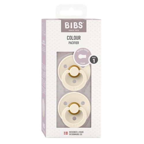 Bibs Pacifier Round Stage1 - Ivory | Dummies | Baby Bunting AU