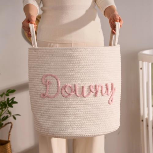 Name Handmade Basket | Home Storage | Baby Shower Gifts | Baby Toys Basket | Toy Basket | Baby Name Gift