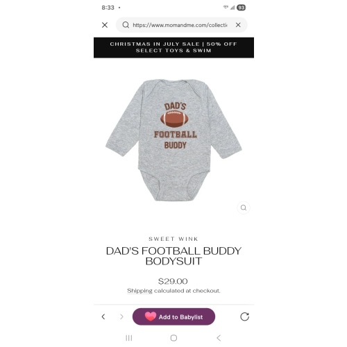 Dad's Football Buddy Bodysuit