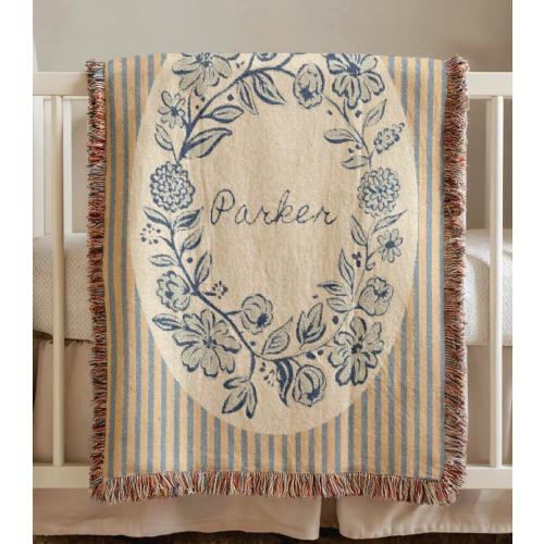 Woven Blanket, Baby Name Nursery Decor, Eclectic Art Wall Tapestry, Custom Gift for Baby Shower, Girl Nursery, Name Blanket