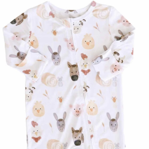 Barnyard Buddies Zipper Footie