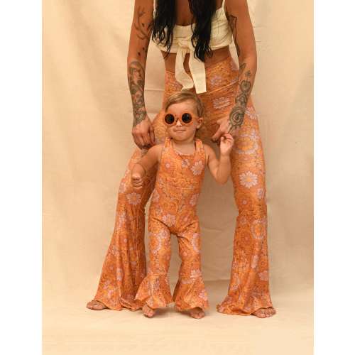 Kids Bell Bottom Jumpsuit - Baby Bell Bottoms - Toddler Jumpsuit - Mommy and Me Matching Outfits - Psychedelic Jumpsuit - Retro kids vintage