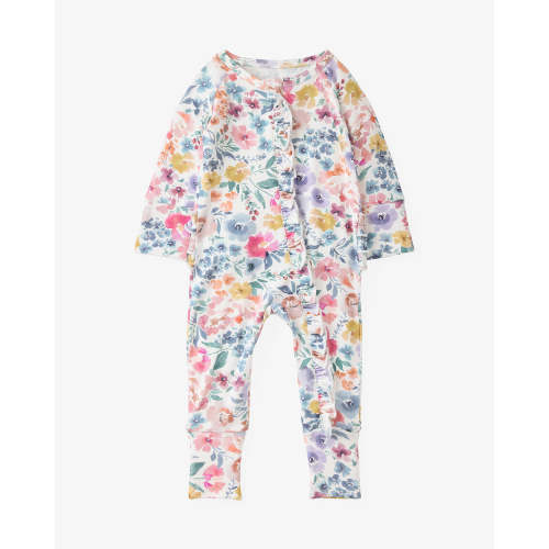 Tiny Blooms Ruffle Zippy – Little Sleepies