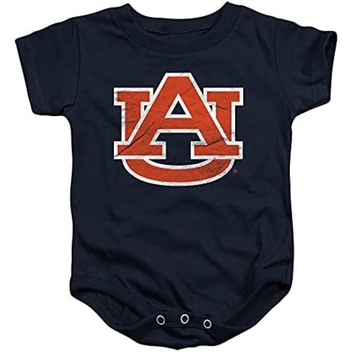 Auburn University Official Distressed Primary Unisex Infant Snap Suit for Baby