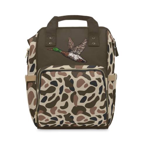 Old School Camo "Duck" Backpack/Camo Diaper bag/Mallard Duck Travel Bag/Trendy Duck Camo Carryon/Hunting Bookbag/Country Life Bookbag