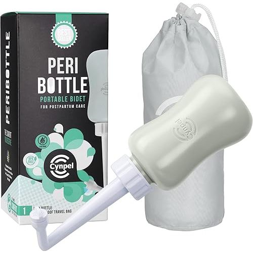 Peri Bottle - Portable Bidet Kit - Travel Perineal Wash Handheld Squeeze Bottles - Postpartum and Labour Essentials for Women - Post Birth Spray Care After Childbirth - Gray