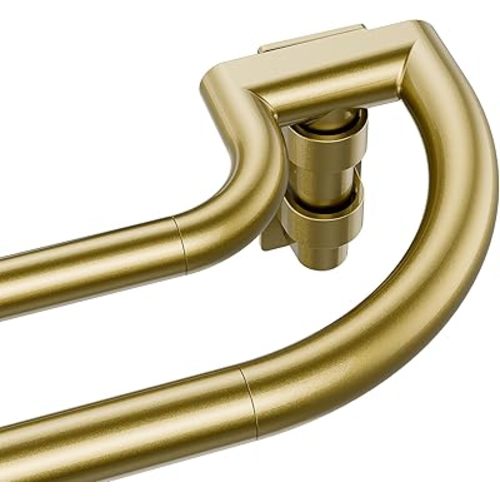 ENJOYBASICS 28-48" Double Curtain Rod for Blackout, Quick Release, Gold