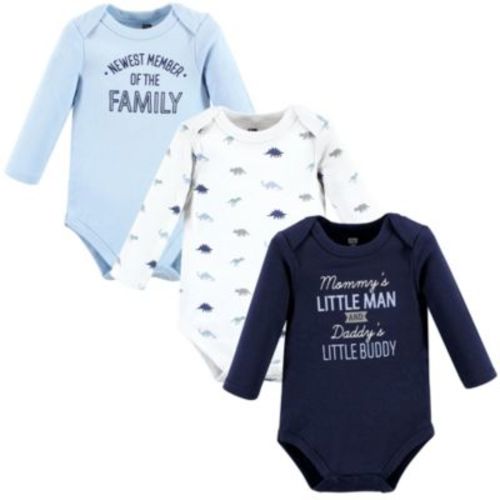 Baby Boys Hudson Cotton Long-Sleeve Bodysuits, Newest Family Member, 3-6 Months