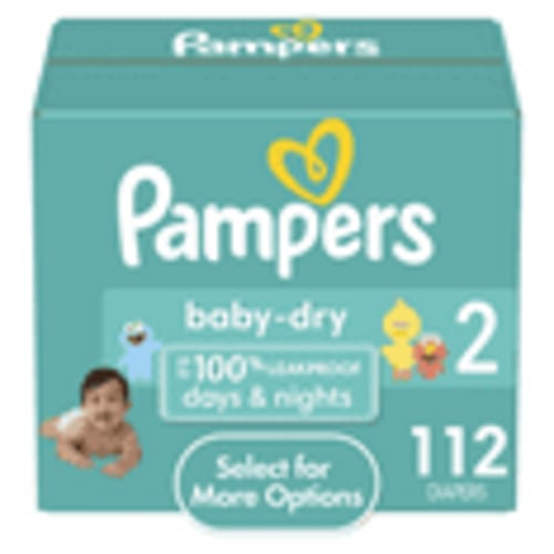 Pampers Baby Dry Baby Diapers Size 2, 112 Count (Select for More Options)