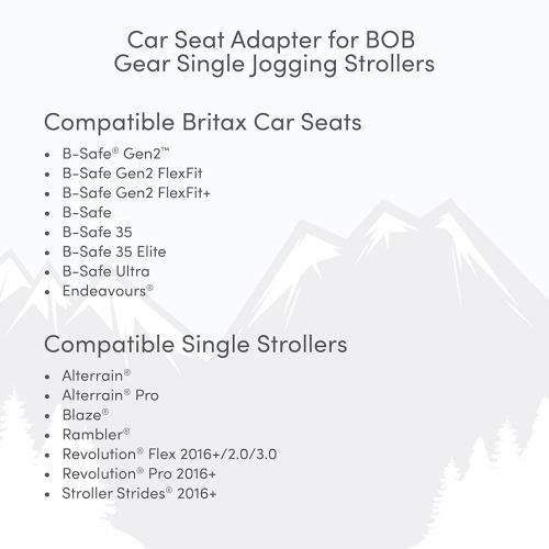 BOB Gear® Single Jogging Stroller Adapter for Britax® Infant Car Seats