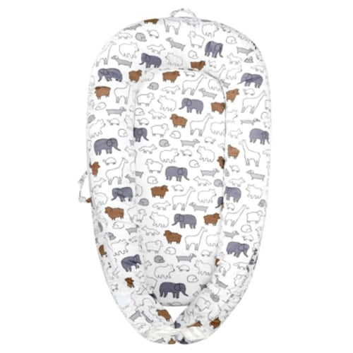 Floor Pillow Lounger for Boys and Girls, Lounger Cover for Boys，Portable & Adjustable Cover Floor Seat(White Elephant)