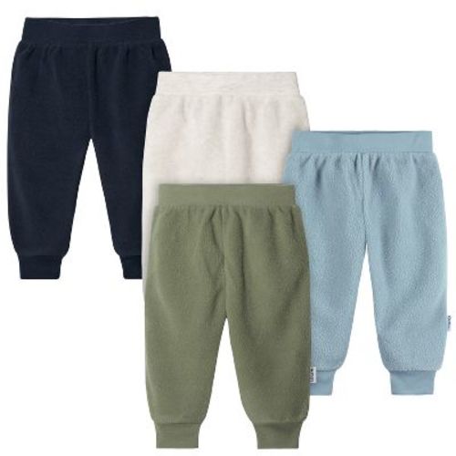 Gerber Baby Boys' And Girls' Fleece Pants, 4-pack, Oatmeal Stripe, 12 Months