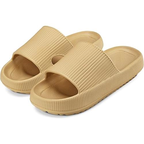 ATHMILE Cloud Pillow Slippers for Women Men Slide Sandals House Slippers Shower Shoes Thick Sole Comfort Lightweight Non-Slip Bathroom Easy to Clean Indoor Outdoor