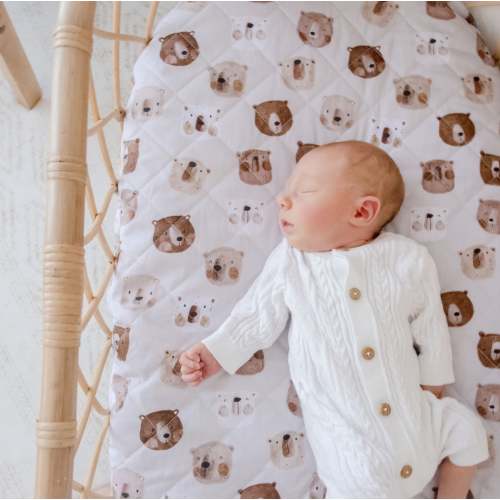 Waterproof Fitted Bassinet Sheet | Bear in There