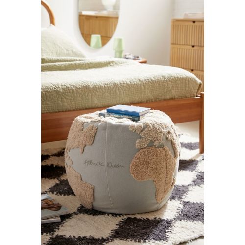 Lorena Canals World Map Pouf
