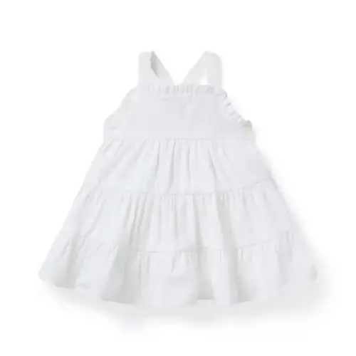 Baby White Baby Seersucker Tiered Dress by Janie and Jack