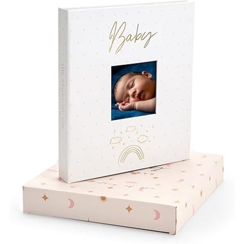 And Per Se Baby Memory Book For Boys & Girls - Baby Book Keepsake to Capture Every Precious Moment, Record Important Milestones, Photos & Memories from Birth to 5 Years(Beige)