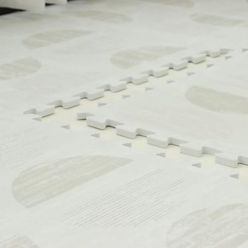 Valioza Premium Playmats, Non-Toxic, Eco-Friendly, EVA Foam Playmat, Large & Thick, 5.5ft x 3.7ft, (5.5ft x 3.7ft, Reflections - Graystone)