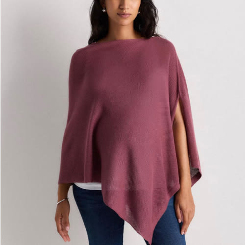 Lightweight Cotton Cashmere Nursing Shawl in Crushed Berry Purple